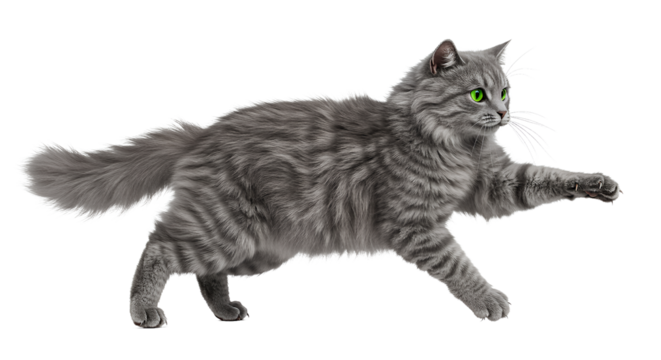 Adorable black British Shorthair kitten, a domestic feline, isolated on white 