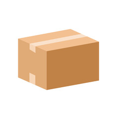 Brown Cardboard Box Packaging Vector