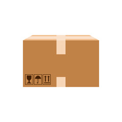Brown Cardboard Box Packaging Vector