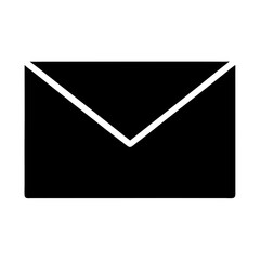 Black mail icon on black background with envelope symbol and 3D design for email communication and message delivery