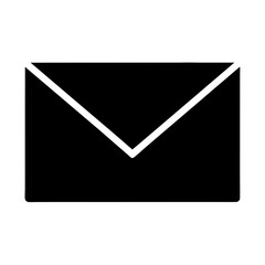 Black mail icon on black background with envelope symbol and 3D design for email communication and message delivery