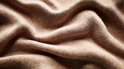 Soft textured fabric draped elegantly in natural light