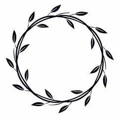 Laurel wreath vector illustration with floral and decorative elements