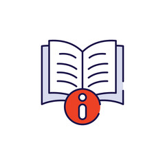 Manual Book icon design with white background stock illustration