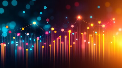 Abstract glowing data visualization.