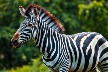 Elegant Zebra Showcasing Its Striking Stripes in Bright, Vibrant Colors Against a Dynamic Background, Vibrant Wallpaper