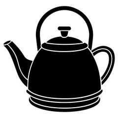 Obraz premium vintage tea kettle vector icon white background