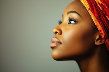 Black woman portrait showcasing strength resilience and thoughtful expression during black history month