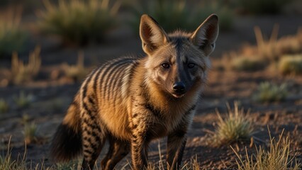 Fototapeta premium Wild dog in the savanna (1)