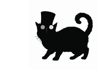 Obraz premium Cat silhouette vector art illustrations