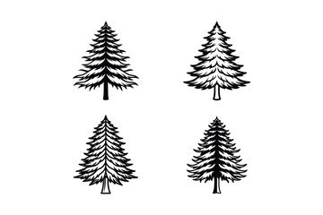 cedar icon outline vector illustration