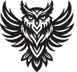 Obraz premium Vintage tribal eagle wing tattoo vector art