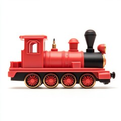 Toys Train Engine Perspective Background. Month Drive