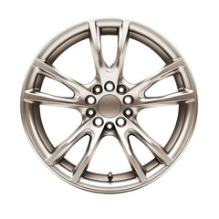 Obraz premium Shiny Alloy Wheel Rim Closeup on transparent background.