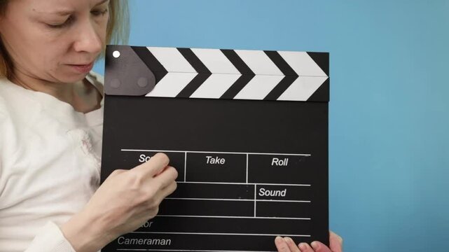 clapperboard, filmmaking, production, assistant writing scene number, preparing take, movie industry, Hollywood, film set, digital cinematography, entertainment media