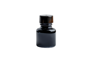 Black Ink Bottle - Transparent Background