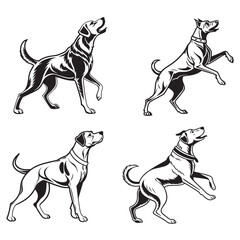 Dog silhouette vector 