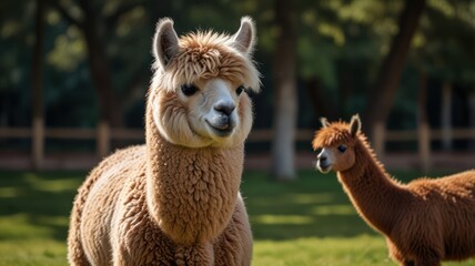 Two alpacas in a field (6)
