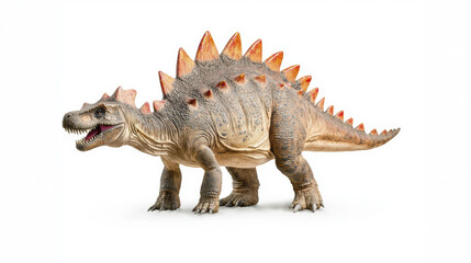 Naklejka premium detailed dinosaur model with spikes and fierce expression, showcasing its prehistoric features