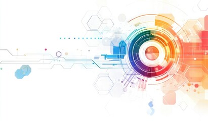 Fototapeta premium Abstract Colorful Technology Background Design