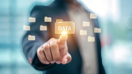 Computer and dashboard for data business analysis and Data Management System with KPI and database for technology finance, operations, sales, digital marketing