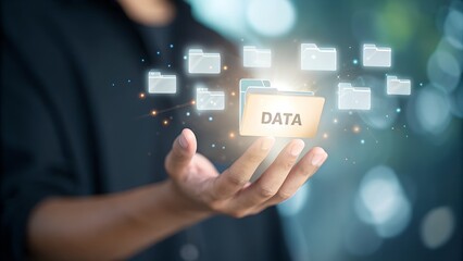 Computer and dashboard for data business analysis and Data Management System with KPI and database for technology finance, operations, sales, digital marketing