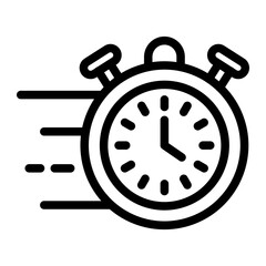 This Stopwatch icon is suitable for Car Race, Extreme Sport, etc