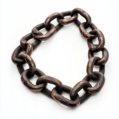 Obraz premium Generic Liberty Chain View Black Bronze Finish Background.