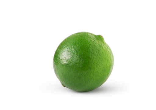 Fresh whole green lime fruit isolated