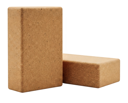 Natural Cork Yoga Blocks for Stability and Support