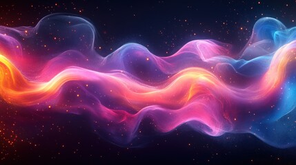 Fototapeta premium Cosmic Flow: Abstract Nebula Artwork