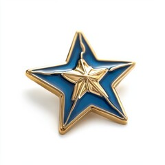 Obraz premium Generic Inaugural Gold Moment Blue Background. Enamel