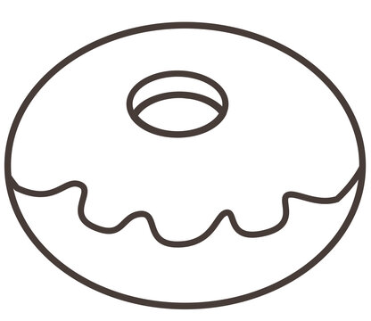 recommend clip art: Chocolate Donuts line icon