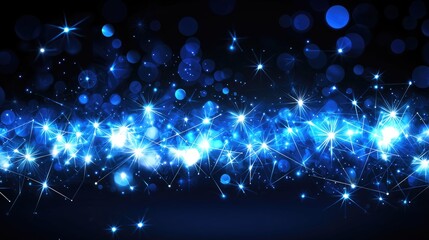 Obraz premium Abstract blue glitter sparks background