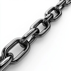 Obraz premium Generic Justice Chain View Silver Black Background.