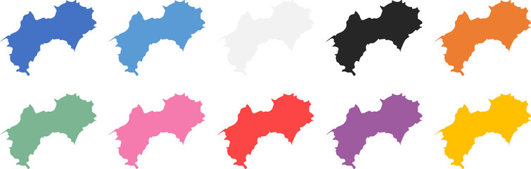 Fototapeta premium 日本地図のグラフィック素材イラスト