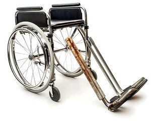 wheelchair isolated on white
