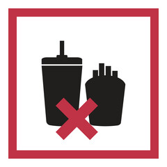 Do not bring food from outside. Create sign set for forbidden sticker elements