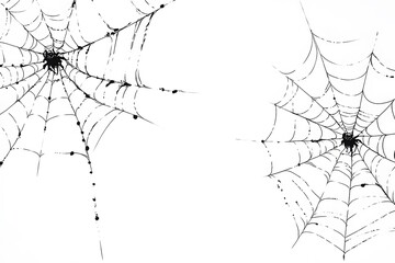 Spooky Cobwebs Hanging in a Dark Corner