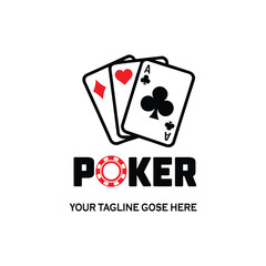 poker Logo design template