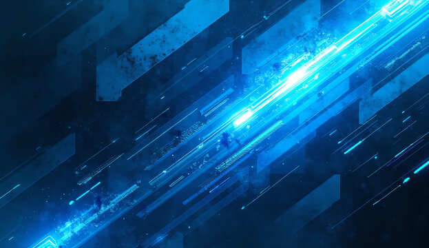 Abstract blue triangles make for a striking background. Light. Grunge backgrounds. Graphic material.