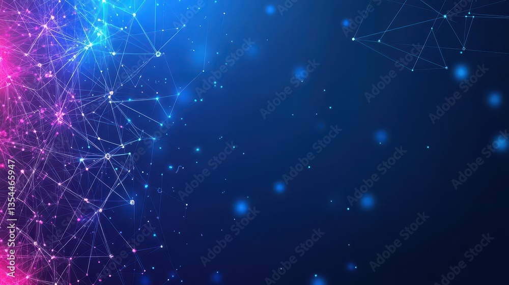 Poster Abstract Big Data visualization digital network connection concept background Artificial intelligence and engineering technology Global network