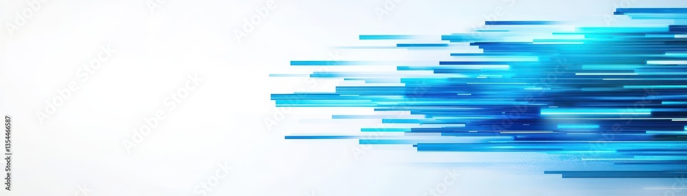 Aufkleber abstract blue lines speed across a white background presentation design, featuring a simple flat ill