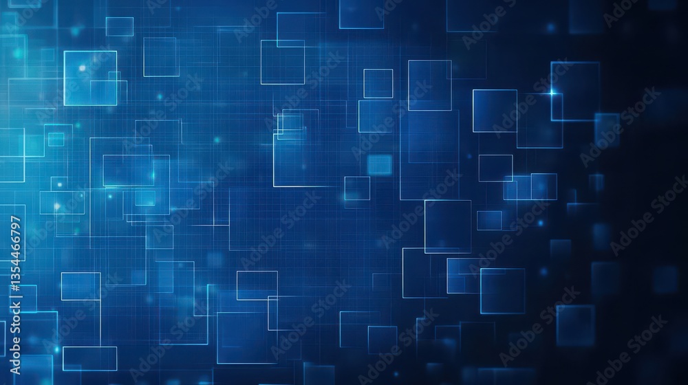 Poster abstract blue pixel background with smooth blurred transition