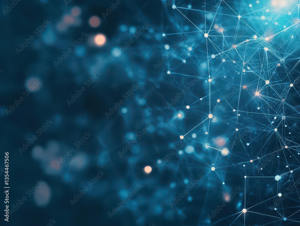 Aufkleber Abstract business technology background with interconnected lines and nodes,creating a futuristic digital network or communication system concept
