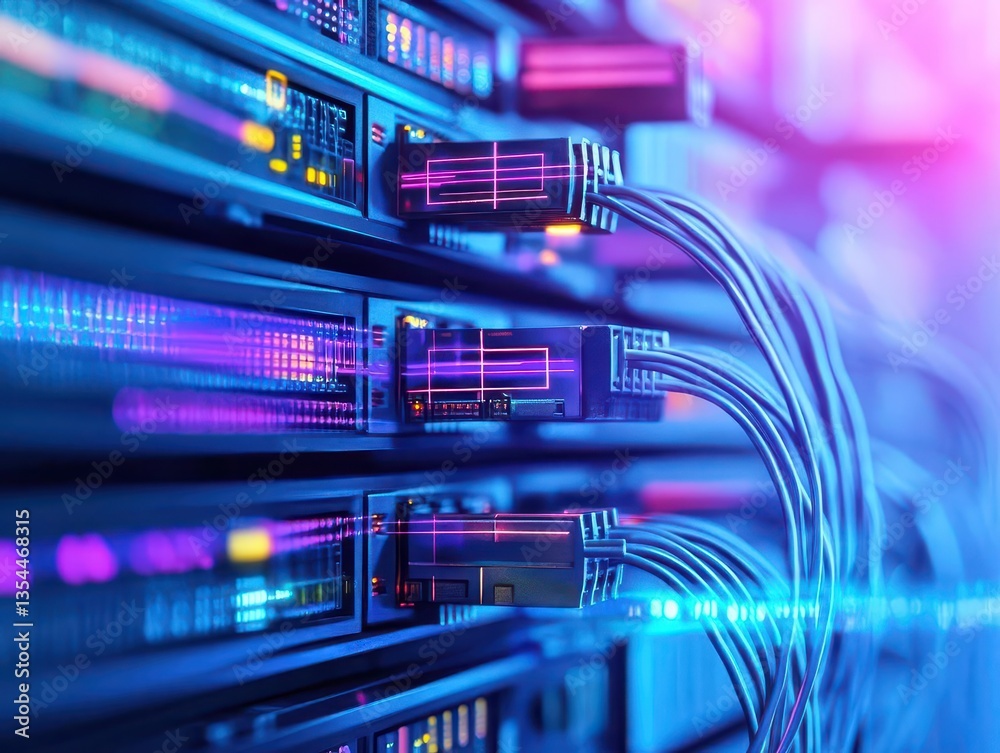 Aufkleber Abstract Computer technology background network connection