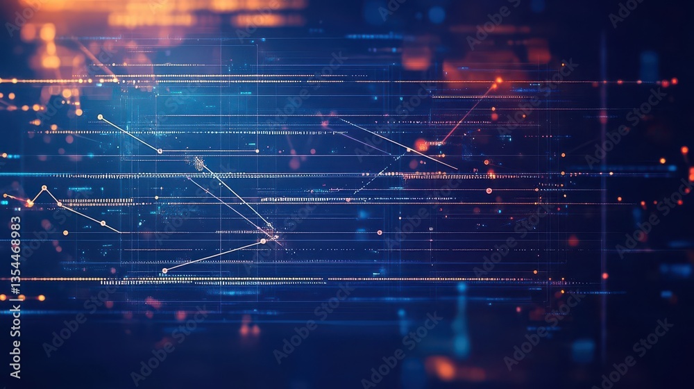 Leinwandbilder abstract digital background technology background with crossed lines and dots