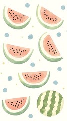 Summer Watermelon Pattern for Pastel Design.