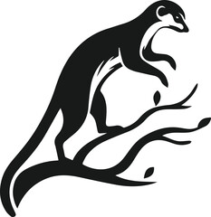 silhouette of a meerkat