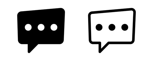 Chat icon. Speech bubble icon. Dialogue icon.